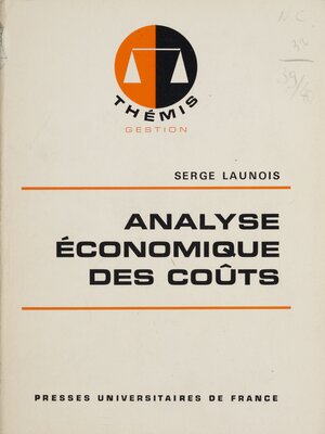 cover image of Analyse économique des coûts et prix de revient